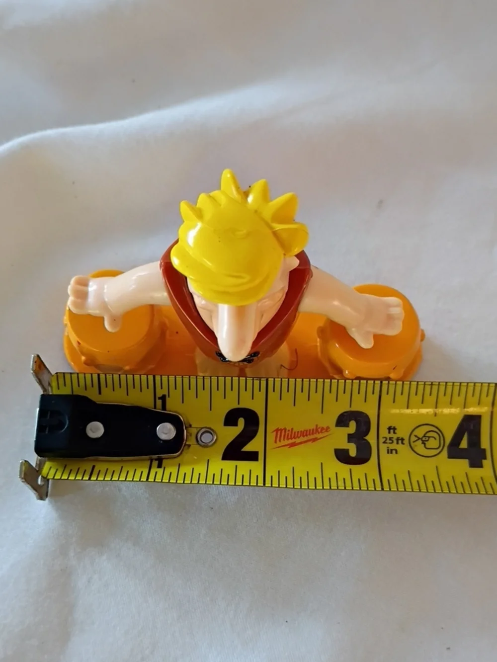 EUC The Flintstones Barney Dairy Queen Vintage 1997 Kids Meal Toy Bongs Drums